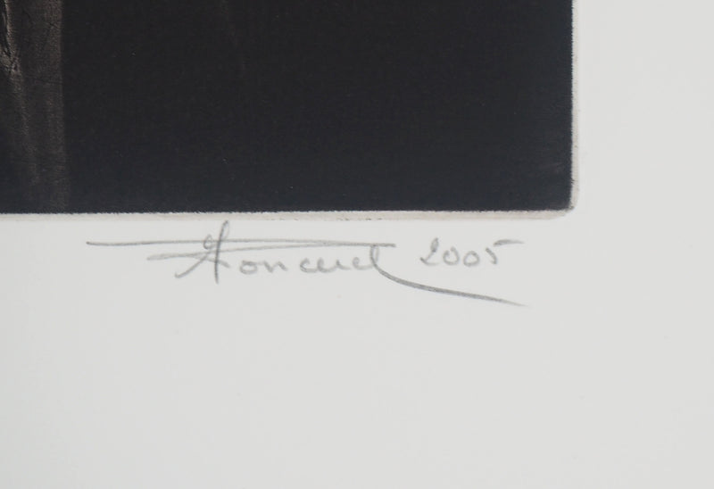 Michel RONCEREL : Fantasy en noir et blanc, 2005 - Gravure (détail)