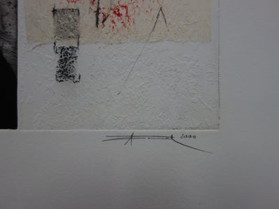 Michel RONCEREL : Figure aveugle - Gravure (détail)