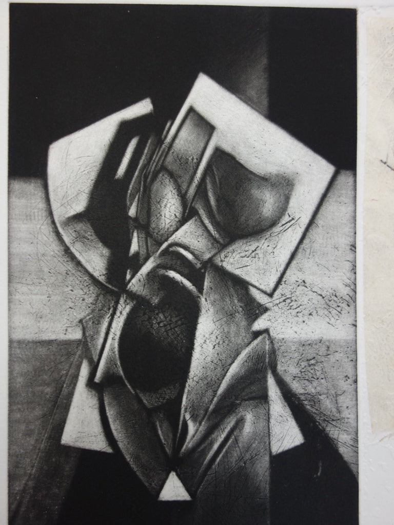 Michel RONCEREL : Figure aveugle - Gravure (détail)