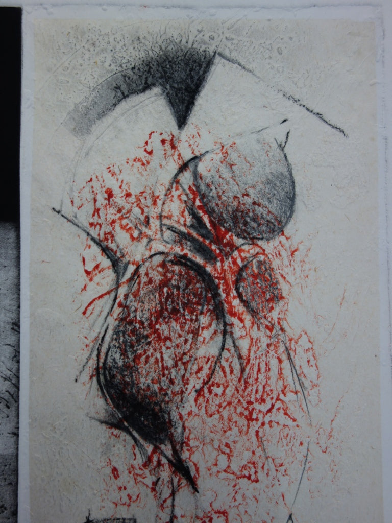 Michel RONCEREL : Figure aveugle - Gravure (détail)