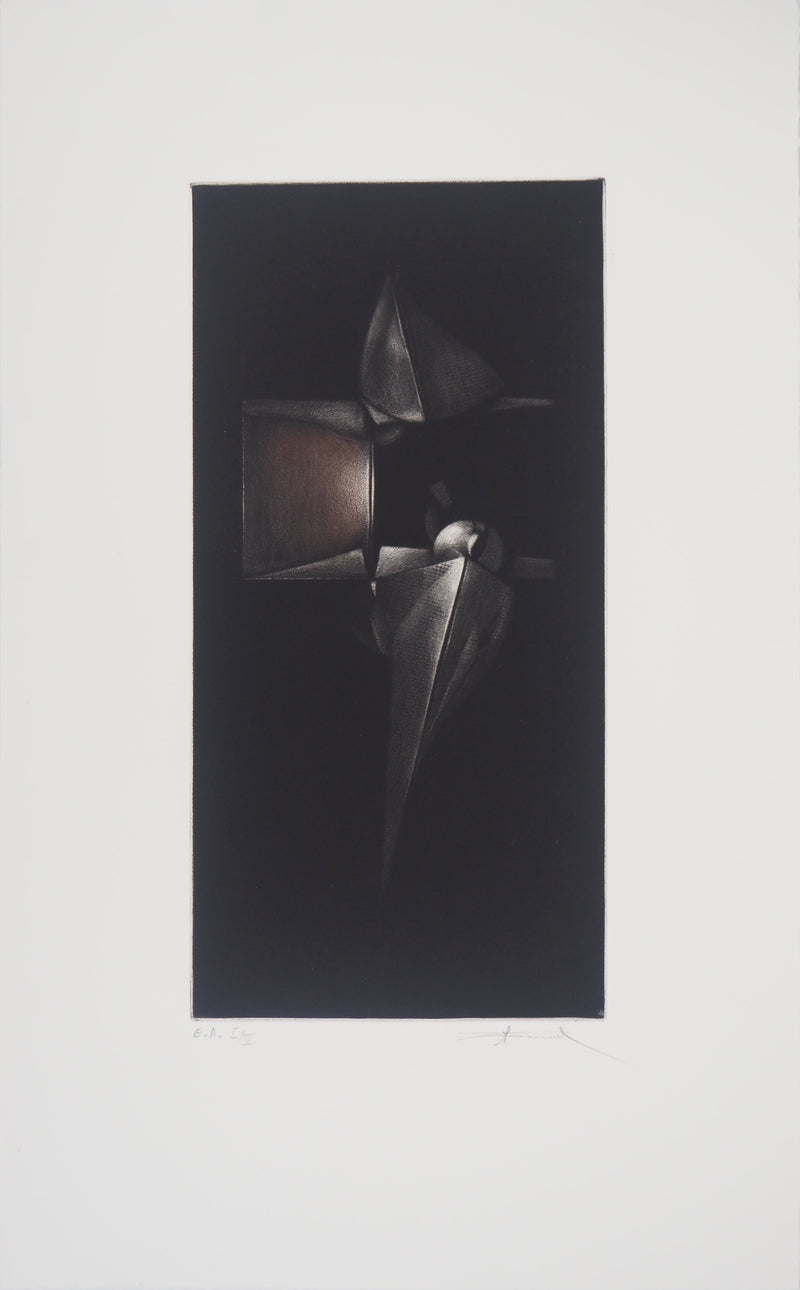 Michel RONCEREL : Pique de colère - Gravure