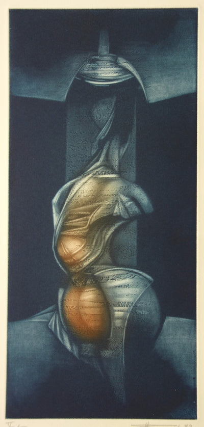 Michel RONCEREL : Solstice d'hiver - Gravure (détail)