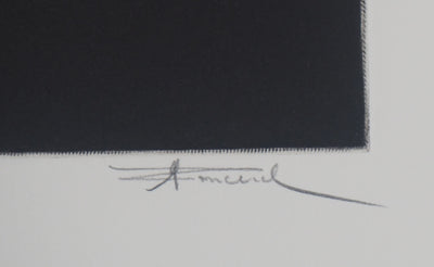 Michel RONCEREL : Verticale III : Le crépuscule  - Gravure (détail)