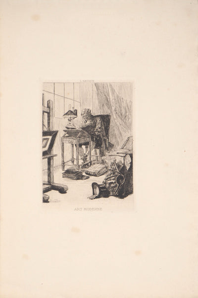 Félicien ROPS : Art moderne, l'artiste - Gravure (détail)