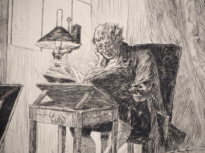 Félicien ROPS : Art moderne, l'artiste - Gravure (détail)