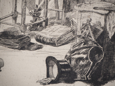 Félicien ROPS : Art moderne, l'artiste - Gravure (détail)