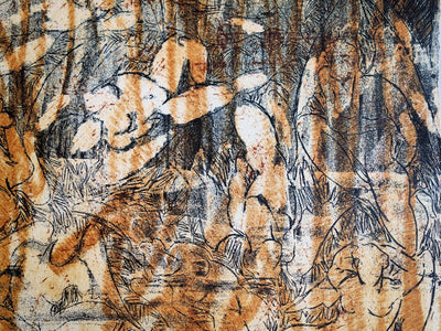 Patrick BOCCA ROSSA : Corps alanguis - Gravure (détail)