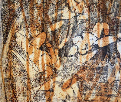 Patrick BOCCA ROSSA : Corps alanguis - Gravure (détail)