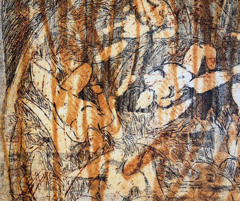 Patrick BOCCA ROSSA : Corps alanguis - Gravure (détail)