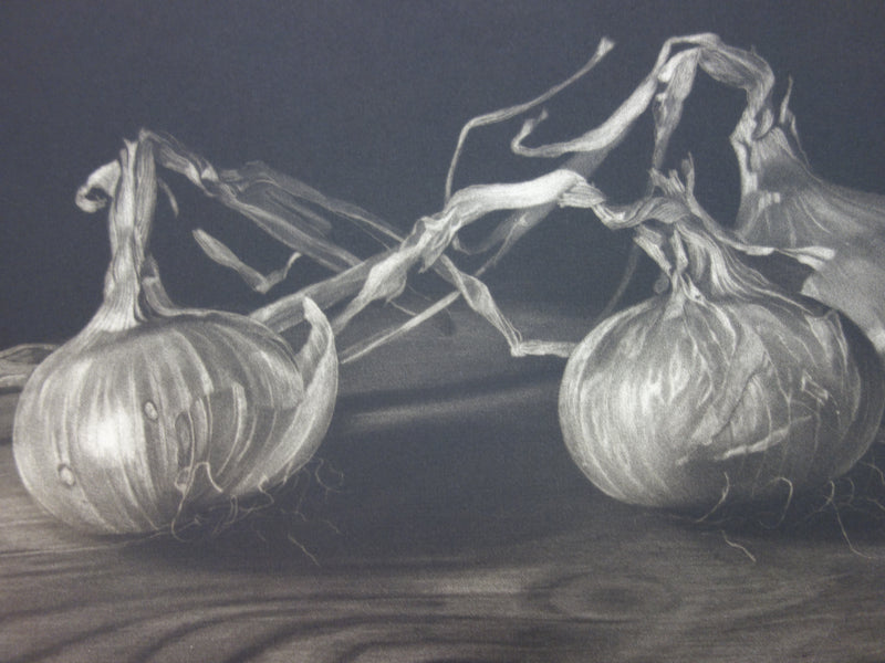 Judith ROTCHILD : Trois oignons - Gravure (détail)