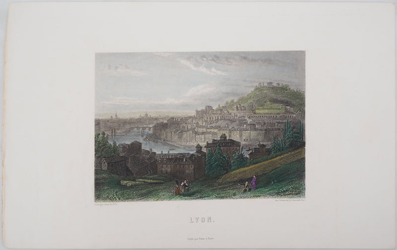  ROUARGUE FRERES : Lyon - Gravure (détail)