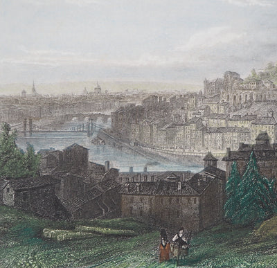  ROUARGUE FRERES : Lyon - Gravure (détail)
