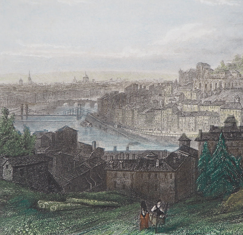  ROUARGUE FRERES : Lyon - Gravure (détail)