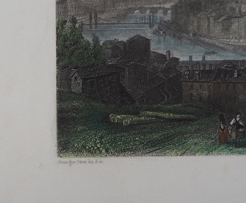  ROUARGUE FRERES : Lyon - Gravure (détail)