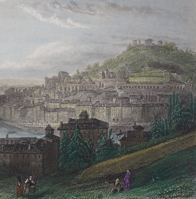  ROUARGUE FRERES : Lyon - Gravure (détail)