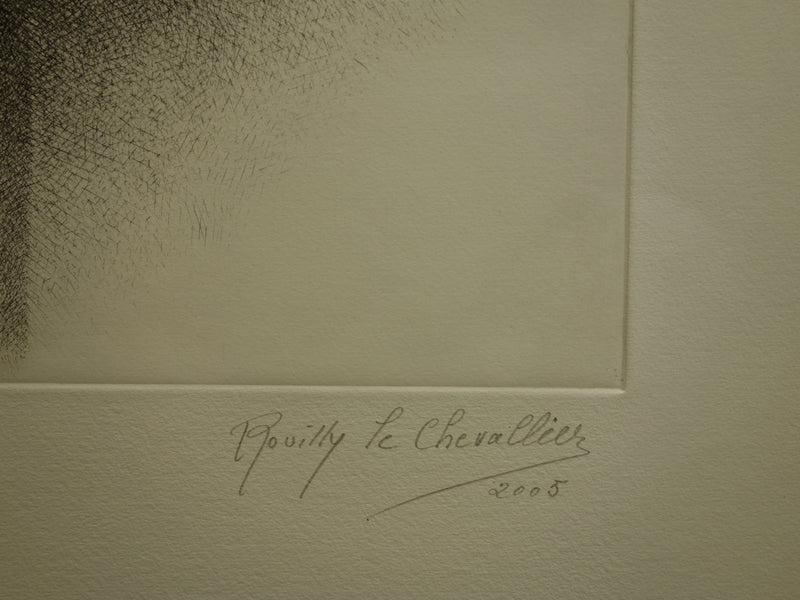 Marie-Antoinette ROUILLY LE CHEVALLIER : Épave - Gravure (détail)