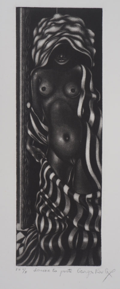 Georges ROULY : Nu noir et blanc - Gravure