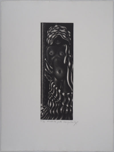 Georges ROULY : Nu noir et blanc - Gravure (détail)