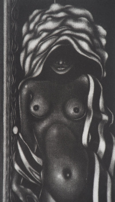 Georges ROULY : Nu noir et blanc - Gravure (détail)
