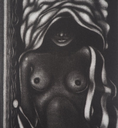 Georges ROULY : Nu noir et blanc - Gravure (détail)