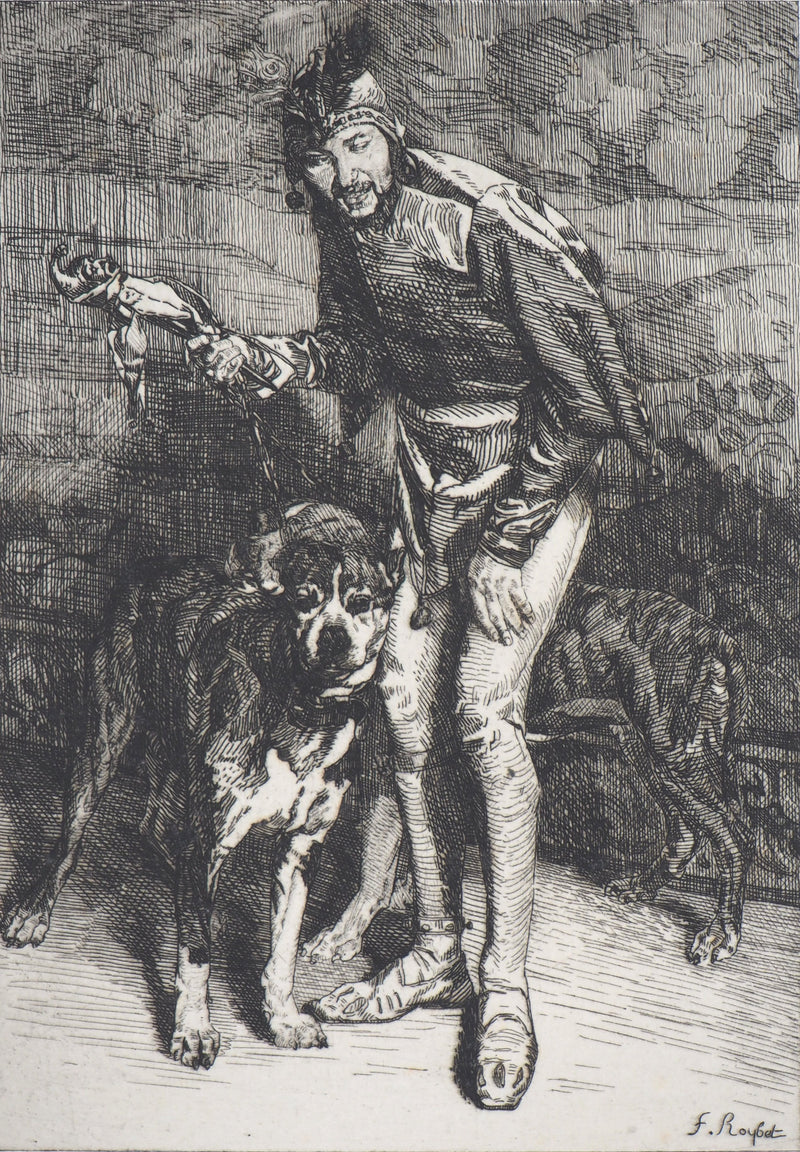 Ferdinand ROYBET : Un fou sous Henri III - Gravure