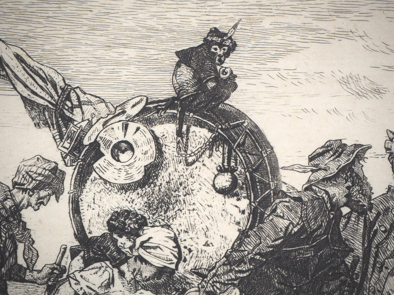 Ferdinand ROYBET : En retard pour la fête - Gravure (détail)