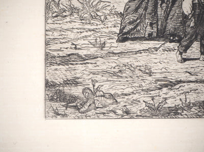 Ferdinand ROYBET : En retard pour la fête - Gravure (détail)
