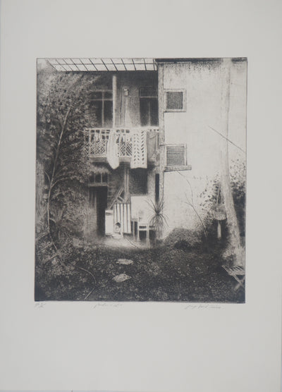 Jean David SABAN : Jardin d'été, 1995 - Gravure (détail)