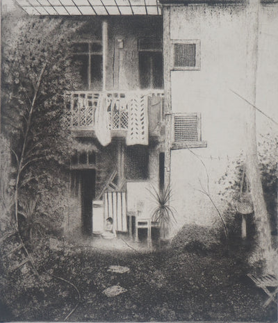 Jean David SABAN : Jardin d'été, 1995 - Gravure (détail)