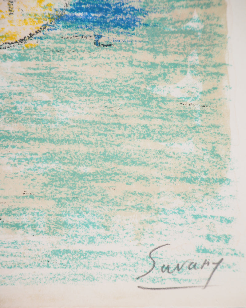 Robert SAVARY : Le Canal Saint Martin, Lithographie originale (photo de détail 2) - Crédit photo : Galerie Art.Paris