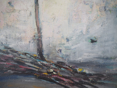 Robert SAVARY : Printemps, Arbre en fleur - Tableau (détail)