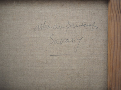 Robert SAVARY : Printemps, Arbre en fleur - Tableau (détail)