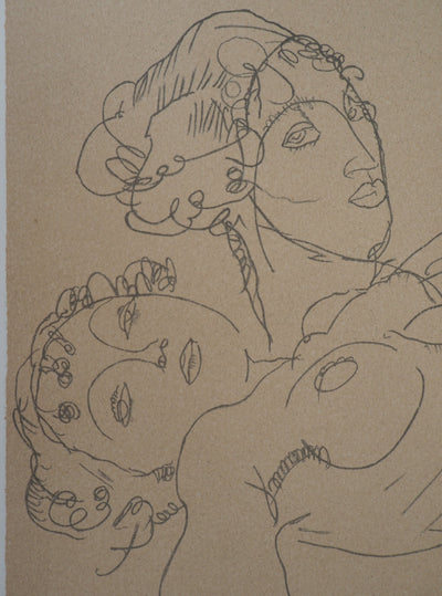 Egon SCHIELE : Femmes nues allongées, Lithographie originale (photo de détail 4) - Crédit photo : Galerie Art.Paris
