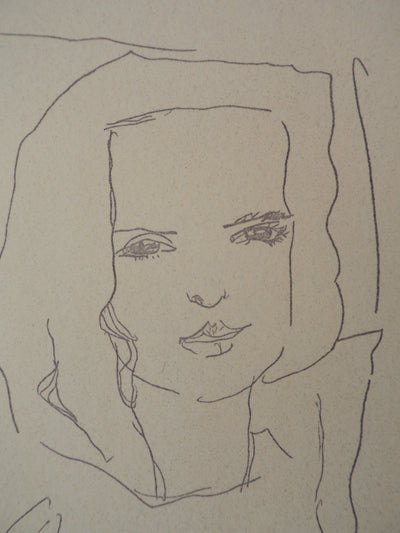 Egon SCHIELE : Nu s'étirant, Lithographie originale (photo de détail 7) - Crédit photo : Galerie Art.Paris