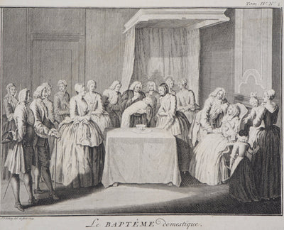 William HOGARTH et J.V. SCHLEY : Scènes de vie, 1735 - Gravure (détail)