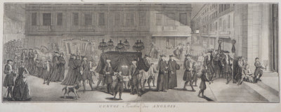 William HOGARTH et J.V. SCHLEY : Scènes de vie, 1735 - Gravure (détail)