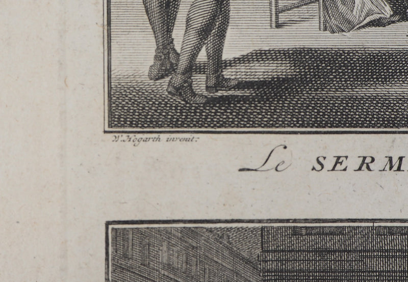 William HOGARTH et J.V. SCHLEY : Scènes de vie, 1735 - Gravure (détail)