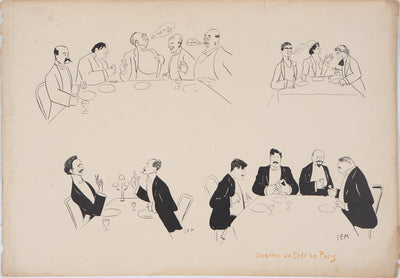  SEM : Réveillon au café de Paris - Lithographie