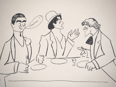  SEM : Réveillon au café de Paris - Lithographie (détail)