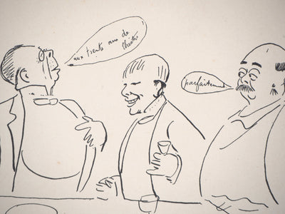  SEM : Réveillon au café de Paris - Lithographie (détail)