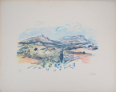 Antoine SERRA : Vue de la Sainte Victoire - Sérigraphie (détail)