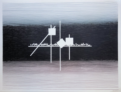 Michel SEUPHOR : Spatiale, Sérigraphie originale (vue générale) - Crédit photo : Galerie Art.Paris