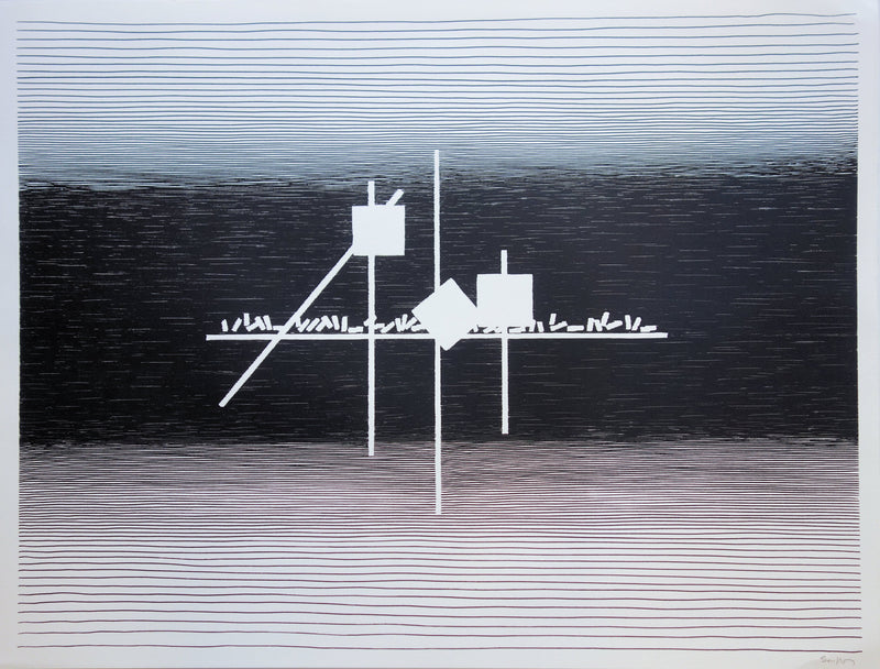 Michel SEUPHOR : Spatiale, Sérigraphie originale (vue générale) - Crédit photo : Galerie Art.Paris