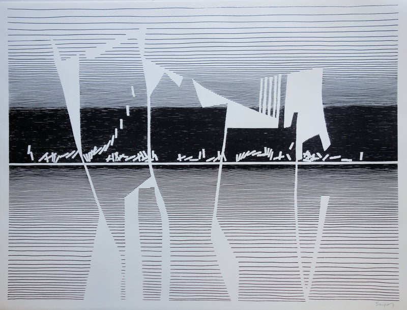 Michel SEUPHOR : Voiles, Sérigraphie originale (vue générale) - Crédit photo : Galerie Art.Paris