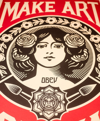 Shepard FAIREY : Make art, not war, Sérigraphie originale (photo de détail 4) - Crédit photo : Galerie Art.Paris