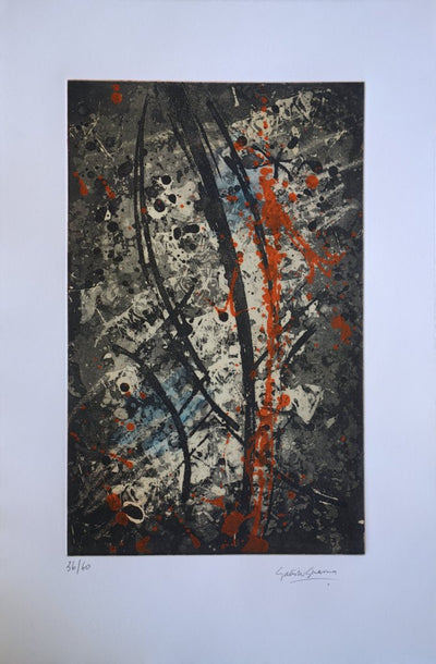 Satish SHARMA : Composition pour Vence - Gravure