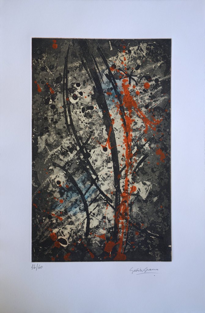 Satish SHARMA : Composition pour Vence - Gravure