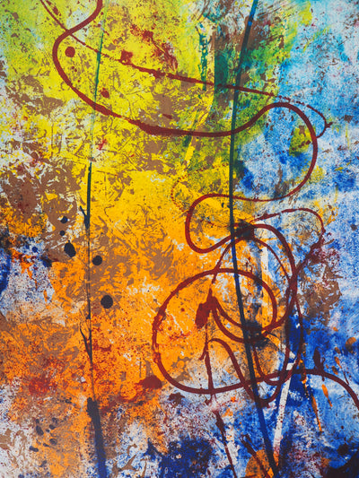 Satish SHARMA : Aurore - Lithographie (détail)