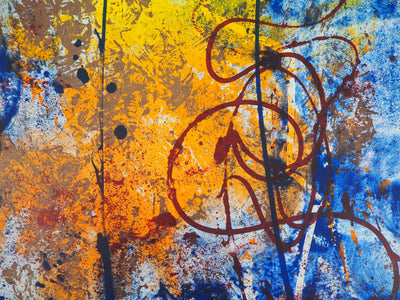 Satish SHARMA : Aurore - Lithographie (détail)