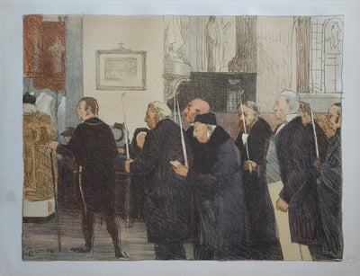 Lucien SIMON : Les Marguilliers - Lithographie